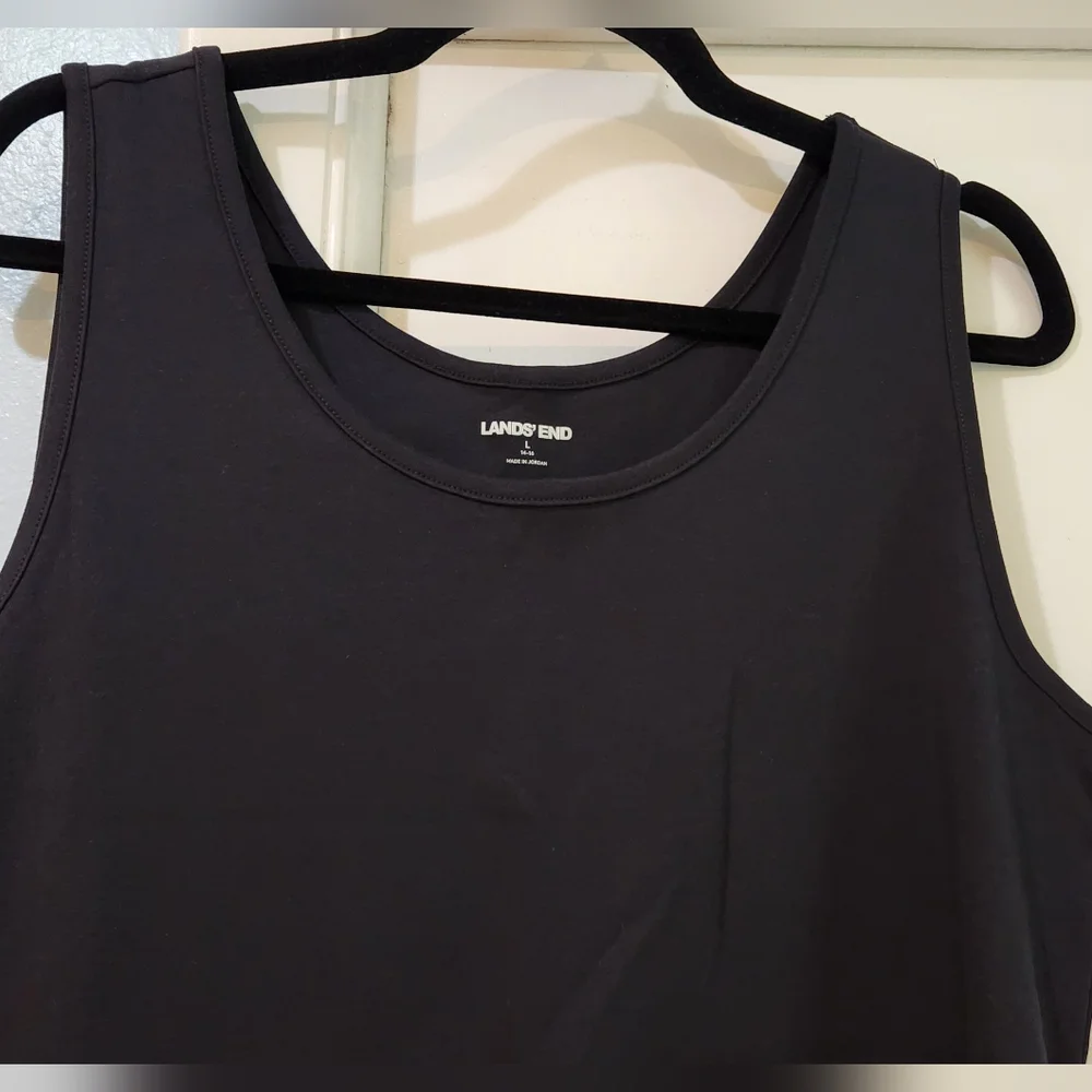 Women's Lands End Black Tank Top, Size L - Picture 5 of 7